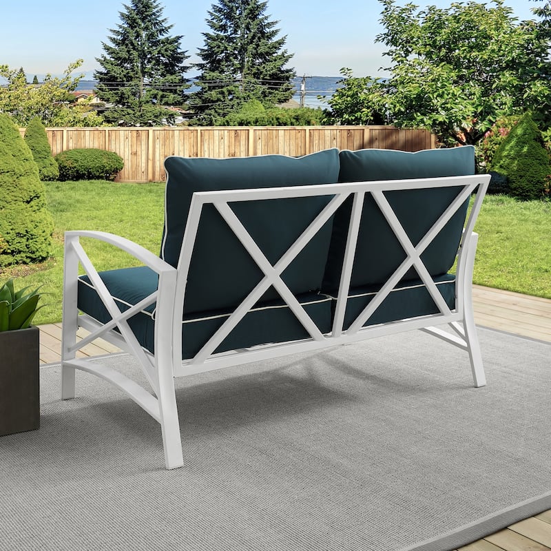 Kaplan Outdoor Metal Loveseat - 54 W x 30.5 D x 32 H - 54 W x 30.5 D x 32 H