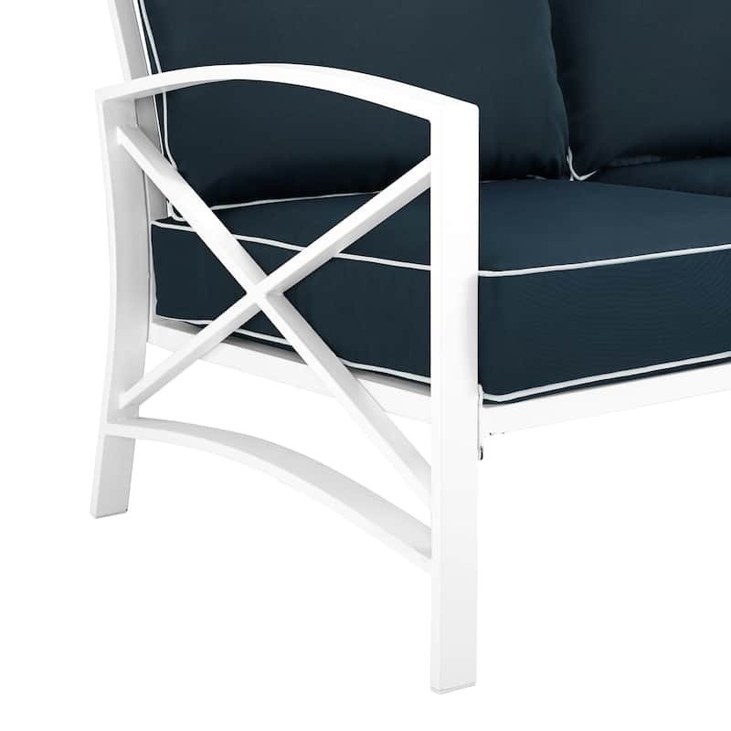 Kaplan Outdoor Metal Loveseat - 54 W x 30.5 D x 32 H - 54 W x 30.5 D x 32 H
