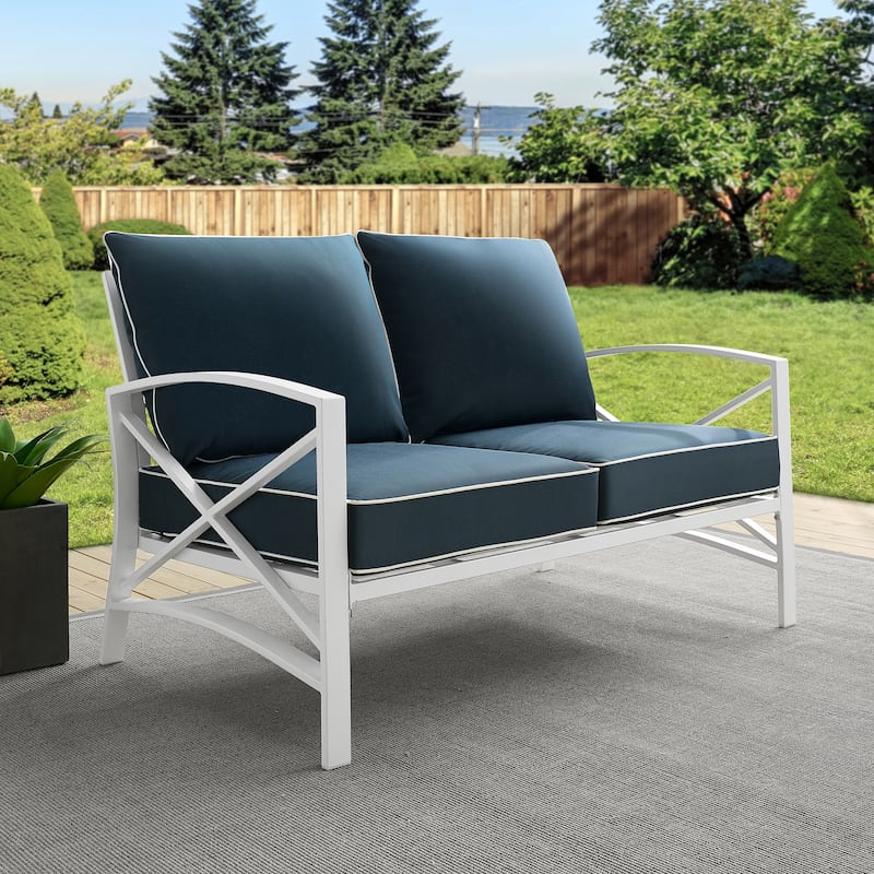 Kaplan Outdoor Metal Loveseat - 54 W x 30.5 D x 32 H - 54 W x 30.5 D x 32 H