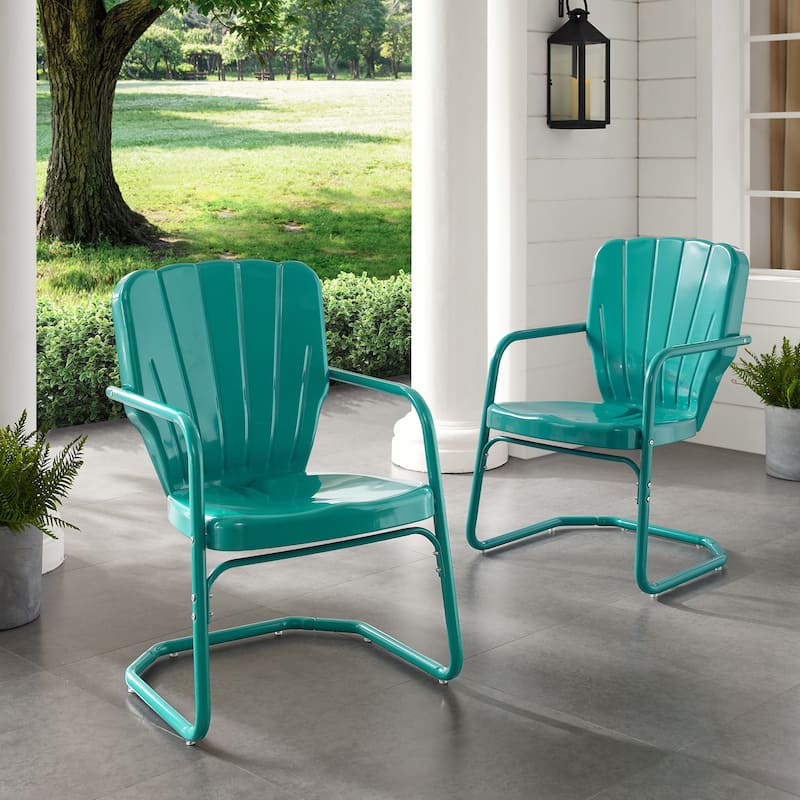Crosley Ridgeland 2pc Outdoor Metal Armchair Set