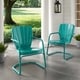 preview thumbnail 2 of 9, Crosley Ridgeland 2pc Outdoor Metal Armchair Set
