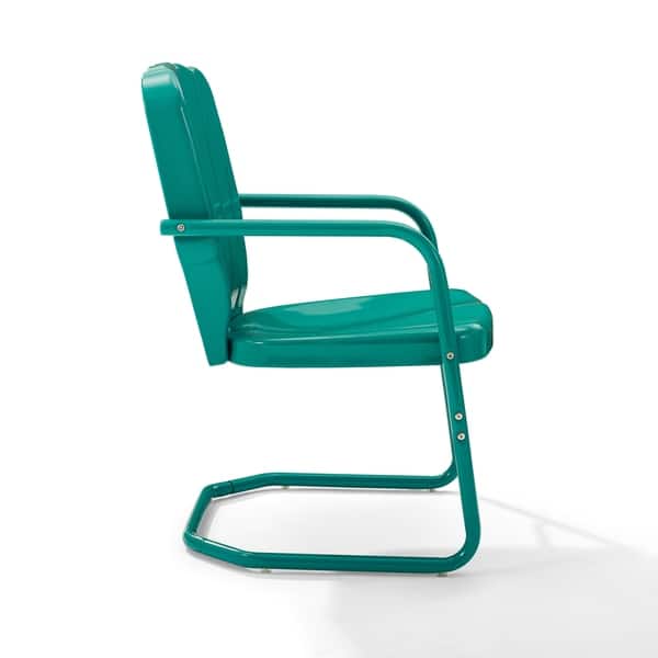 slide 2 of 11, Crosley Ridgeland 2pc Outdoor Metal Armchair Set Turquoise