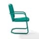 preview thumbnail 1 of 9, Crosley Ridgeland 2pc Outdoor Metal Armchair Set Turquoise