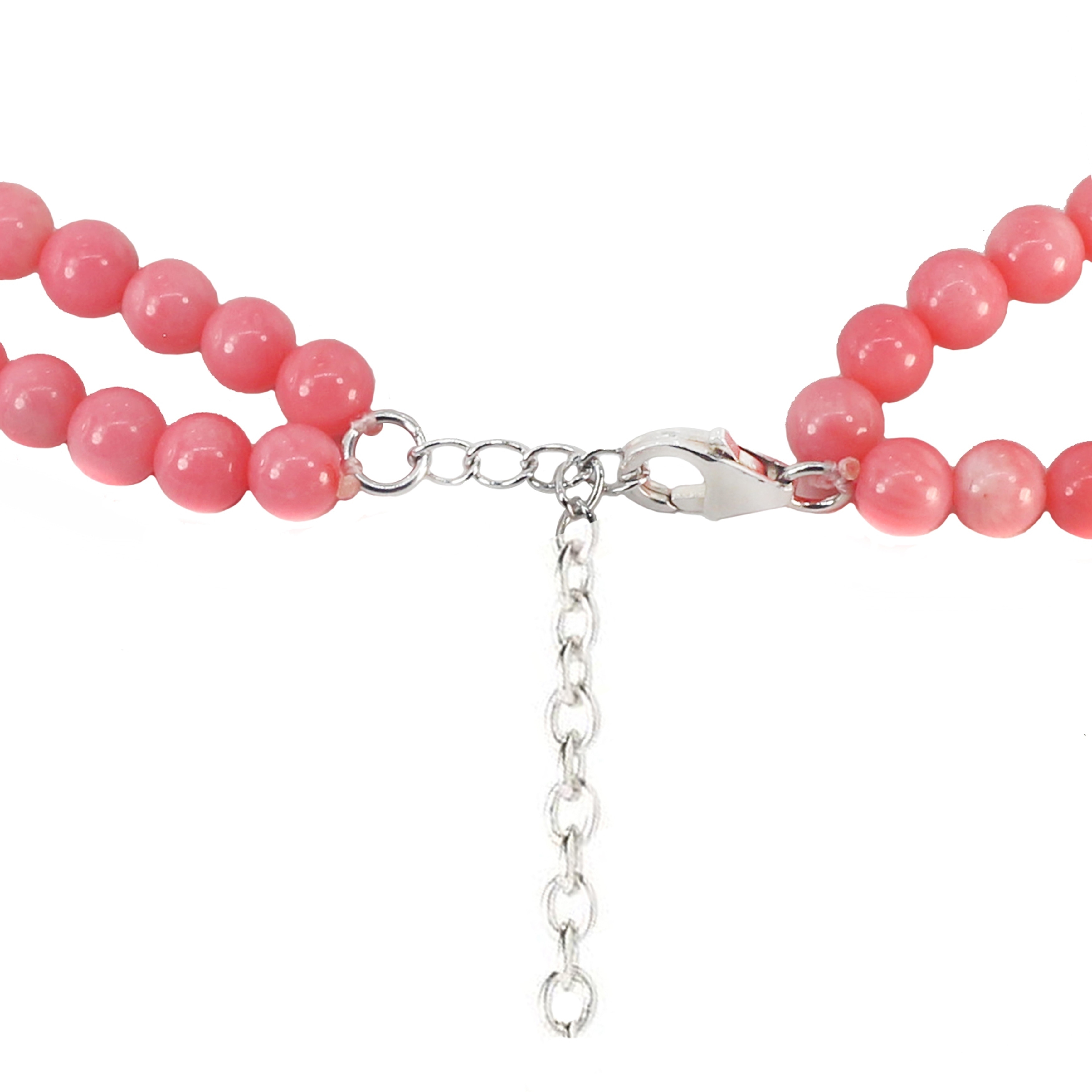 Bailysbeads noble Designer Pink topacio collar cadena Collier facetada 025