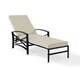Davis Chaise Lounge Chair in Bronze with Oatmeal Cushions by Havenside Home - Thumbnail 4
