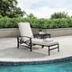 Davis Chaise Lounge Chair in Bronze with Oatmeal Cushions by Havenside Home - Thumbnail 1
