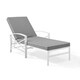 Havenside Home Davis Chaise Lounge Chair in White with Grey Cushions - Thumbnail 4