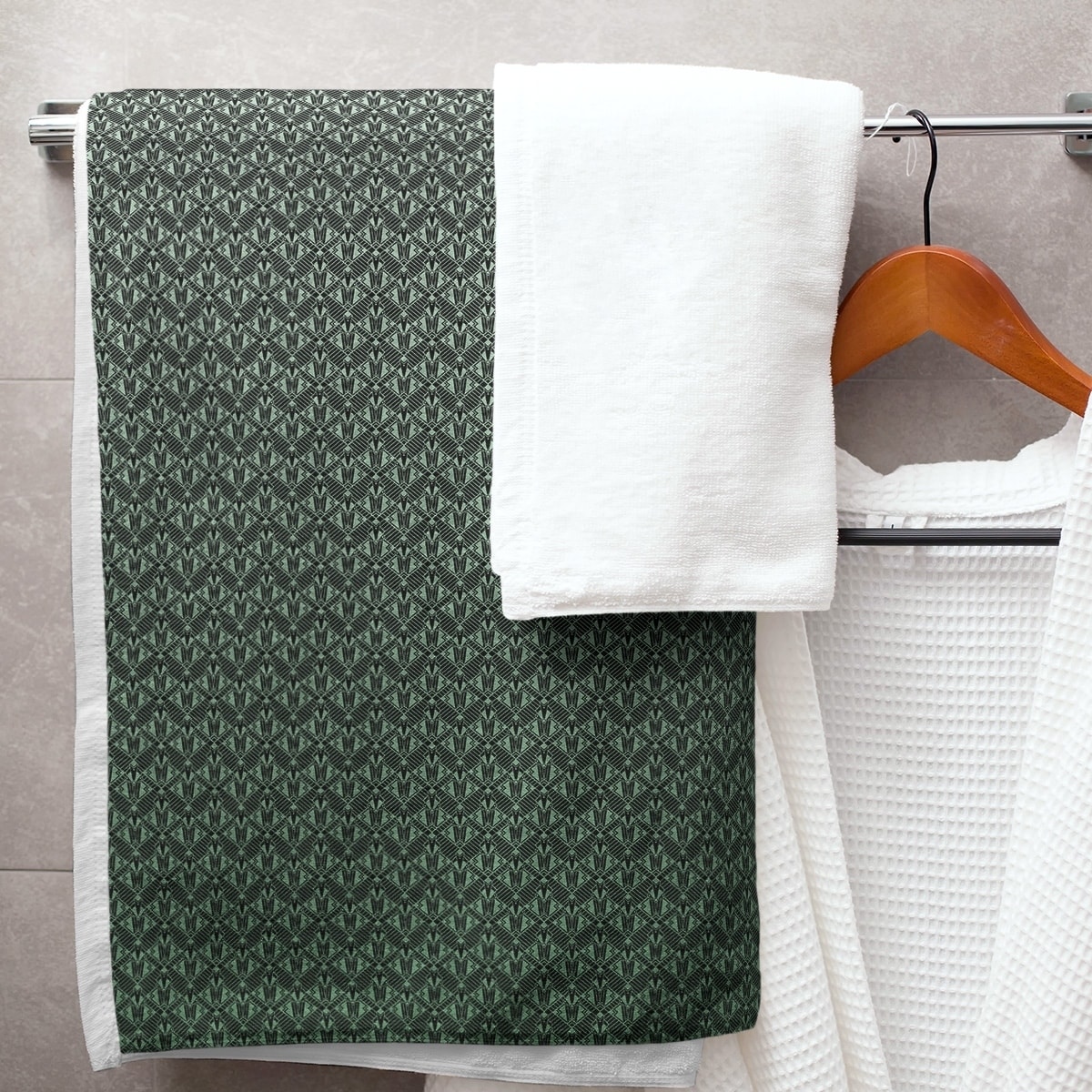 Classic Art Deco Bath Towel - 30 x 60