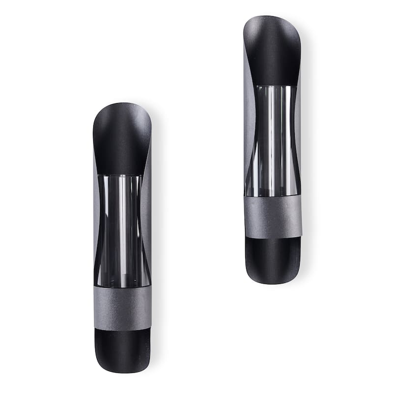 Danya B. Hugging Black Metal/ Glass Candle Sconces (Set of 2)