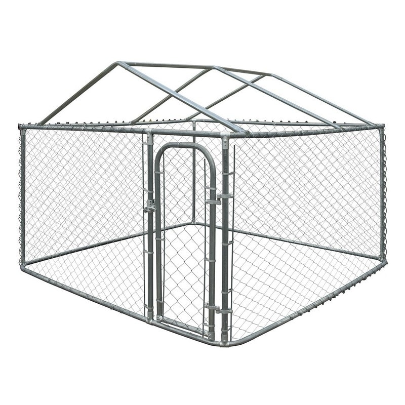 ALEKO Dog Kennel Roof Frame 13 x 7.5 Ft Finish Full Steel