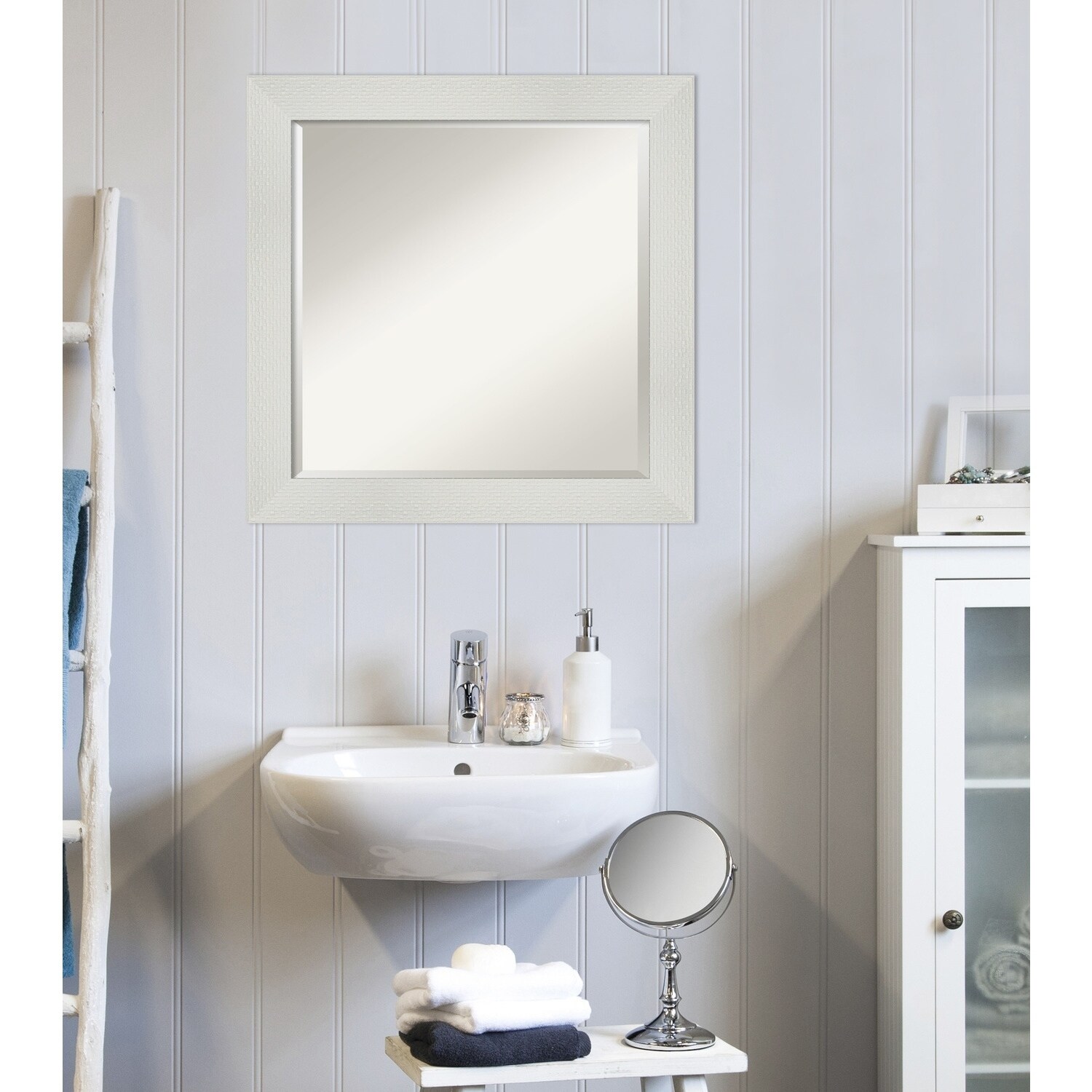 Shop Copper Grove Valette Bathroom Vanity Wall Mirror With White Frame On Sale Overstock 28480150