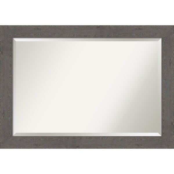 Rustic Plank Grey Bathroom Vanity Wall Mirror