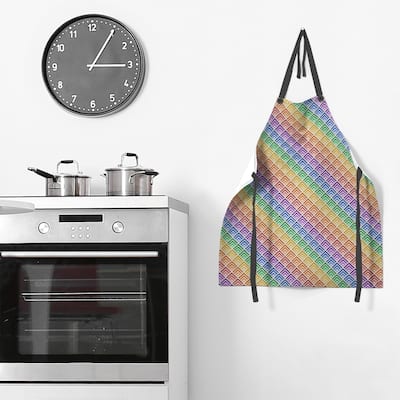 Geometric Ombre Stripe Pattern Apron - 27 x 30