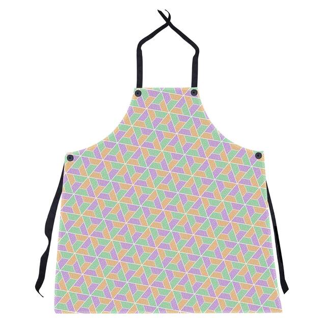 Three Color Trapezoids Apron - 27 x 30