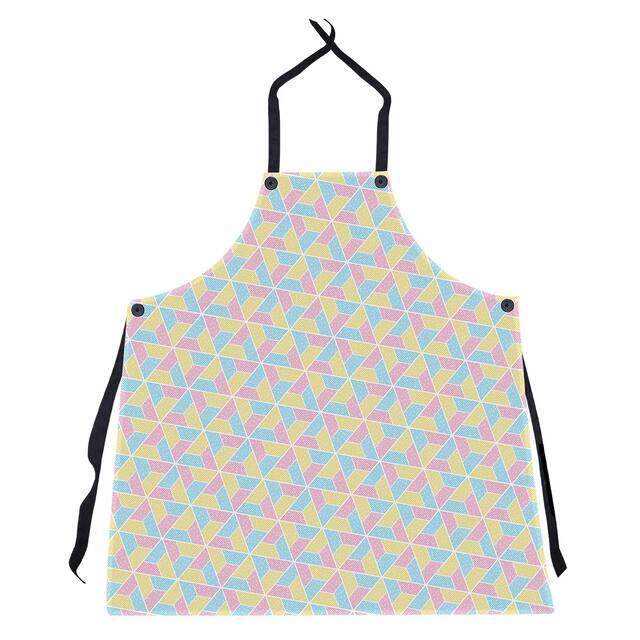 Three Color Trapezoids Apron - 27 x 30
