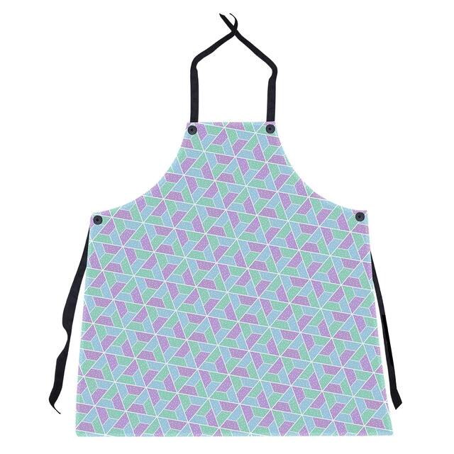 Three Color Trapezoids Apron - 27 x 30