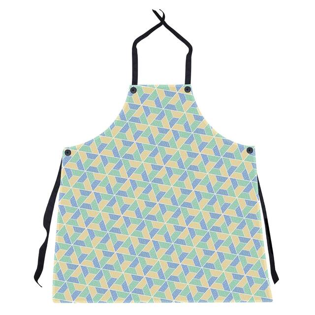 Three Color Trapezoids Apron - 27 x 30