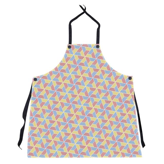 Three Color Trapezoids Apron - 27 x 30