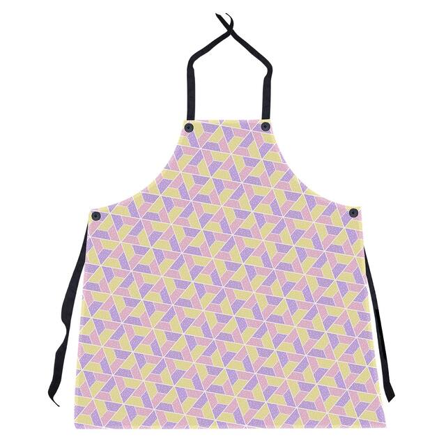 Three Color Trapezoids Apron - 27 x 30