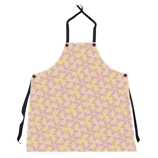Three Color Trapezoids Apron - 27 x 30