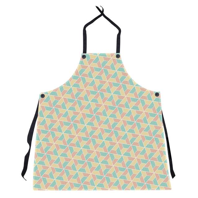 Three Color Trapezoids Apron - 27 x 30
