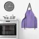 Two Color Doily Pattern Apron - 27 x 30 - Purple & Green