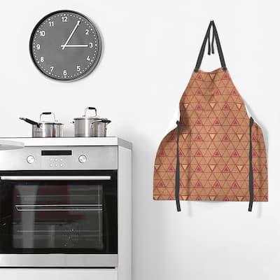Full Color Hand Drawn Triangles Apron - 27 x 30