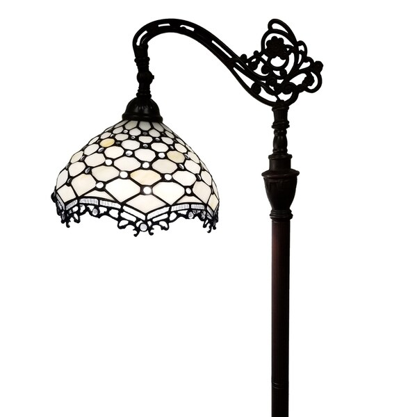 Shop Tiffany Style Floor Lamp Jeweled Jagged Edge Arched 62