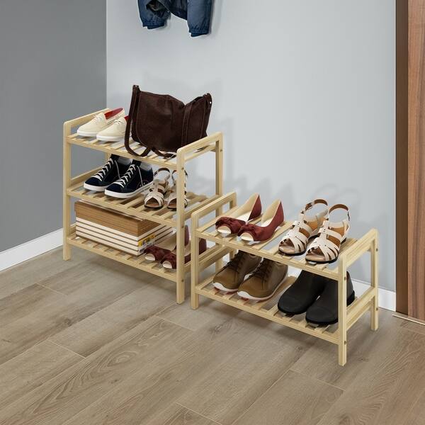 Shop Black Friday Deals On Furinno Alder Pine Solid Wood 2 Tier Shoe Rack Overstock 28481578