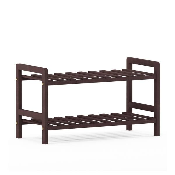 Shop Black Friday Deals On Furinno Alder Pine Solid Wood 2 Tier Shoe Rack Overstock 28481578