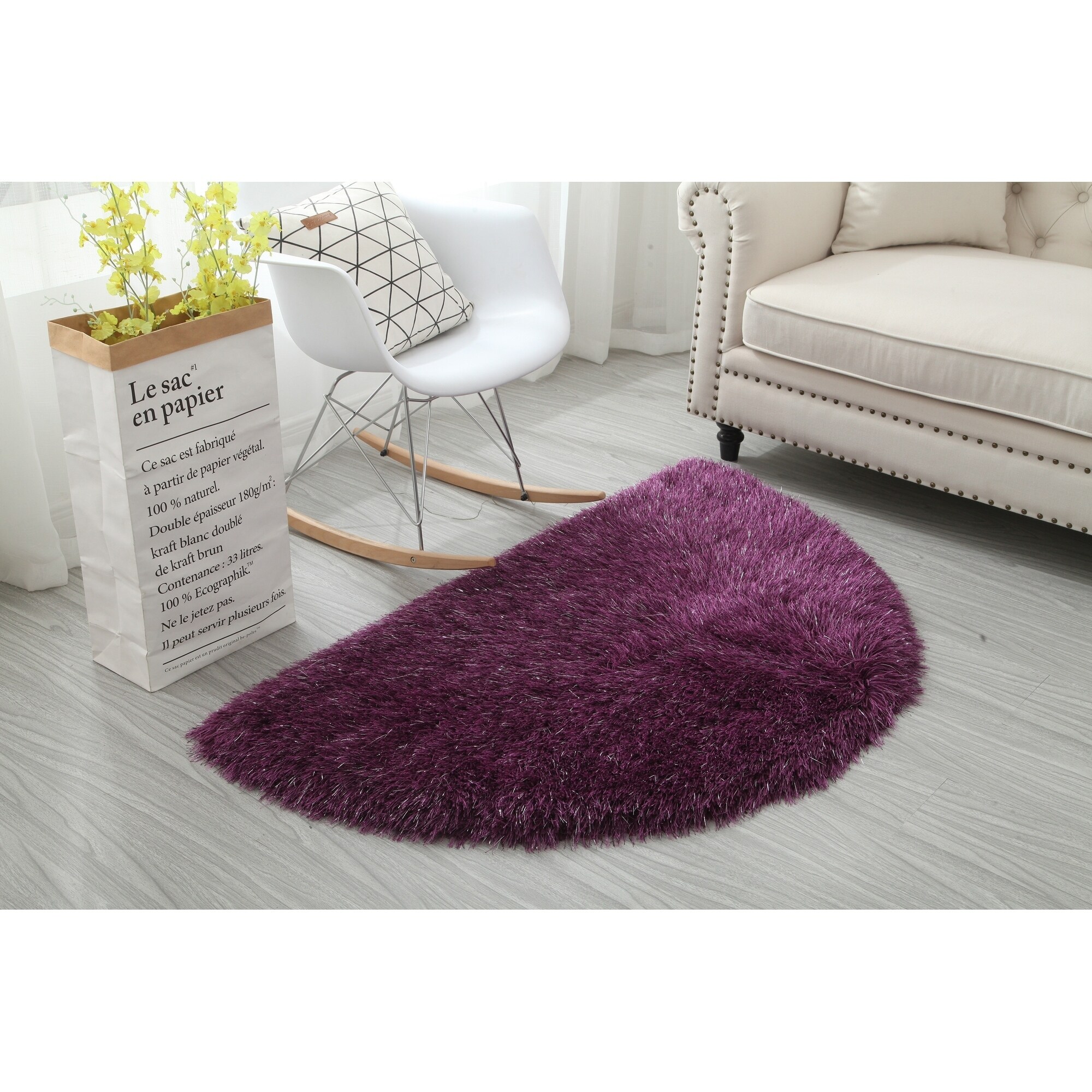 Manhattan Polyester Half Moon Area Rug 2 5 X 4 Manhattan Polyester Half Moon Area Rug