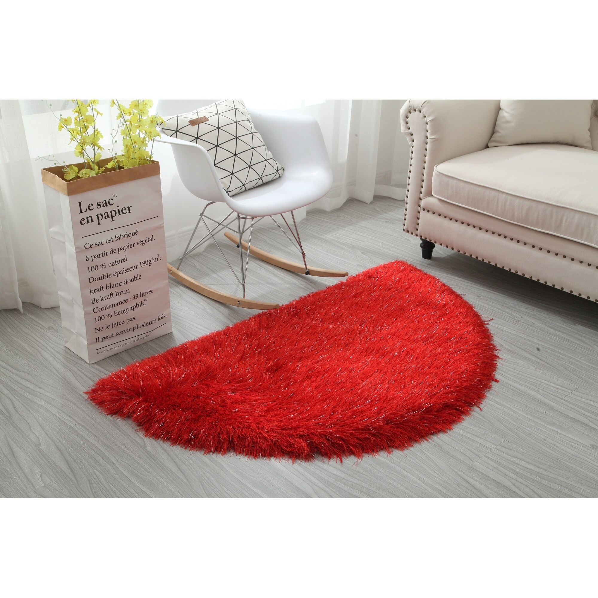 Manhattan Polyester Half Moon Area Rug 2 5 X 4 Manhattan Polyester Half Moon Area Rug