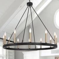 The Gray Barn Highclere 12-light Wagon Wheel Chandelier