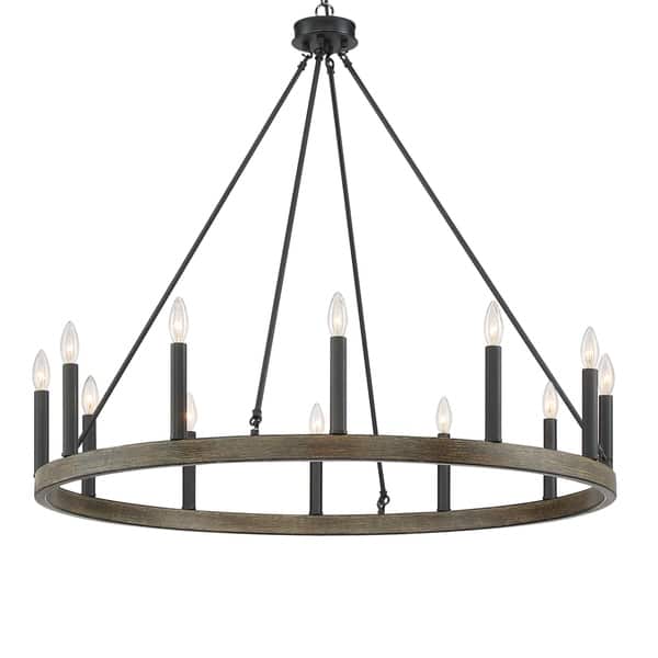 Shop Vanity Art 12 Lights Wagon Wheel Chandelier Light Fixtures