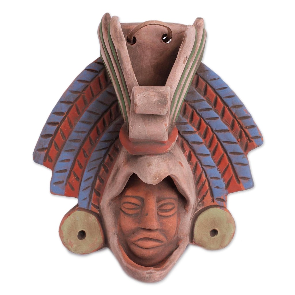 Handmade Noble Eagle Ceramic Mask (Mexico)