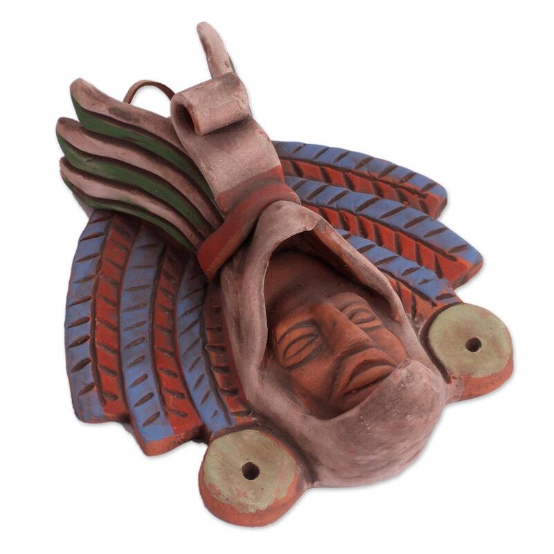 Handmade Noble Eagle Ceramic Mask (Mexico) - N/A