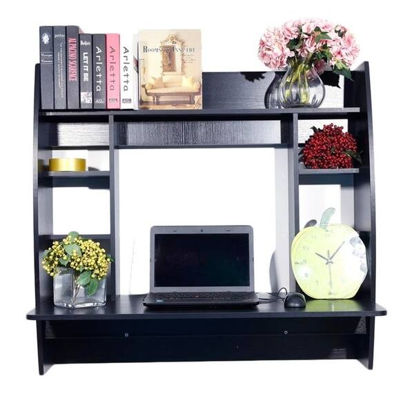 Shop Exquisite Room Saving Wall Built Up Computer Desk 2 Colors