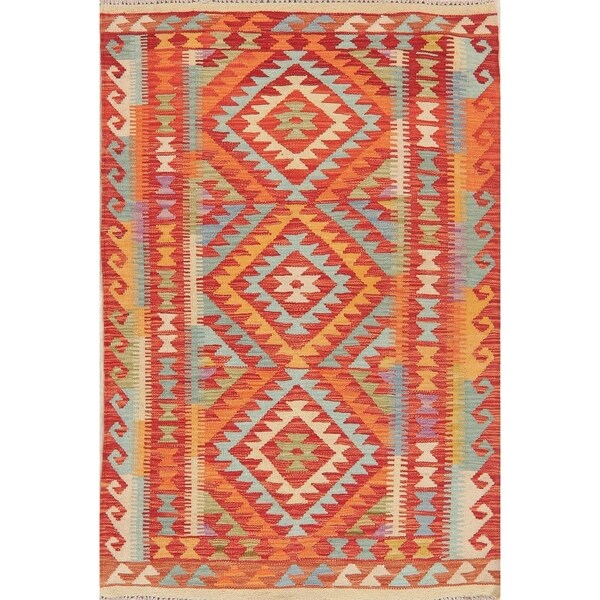 Flatweave Kilim Oriental Handmade Wool Turkish Area Rug - 5'2" x 3'4"