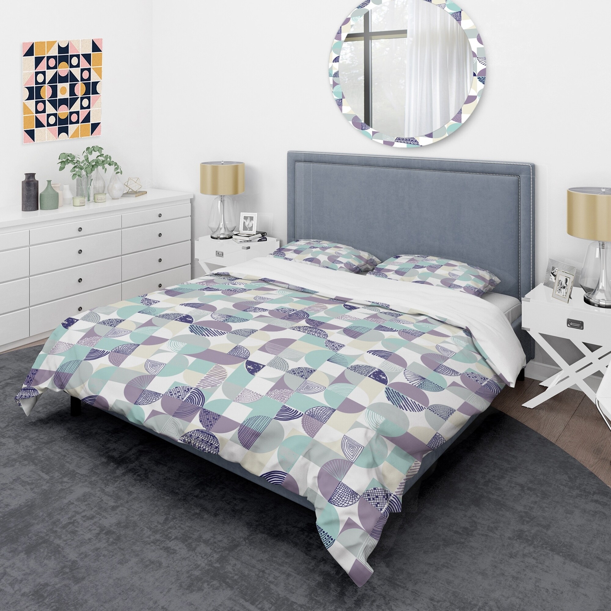 Designart 'Retro Geometric Design IV' Mid-Century Duvet - Picture 9 of 10