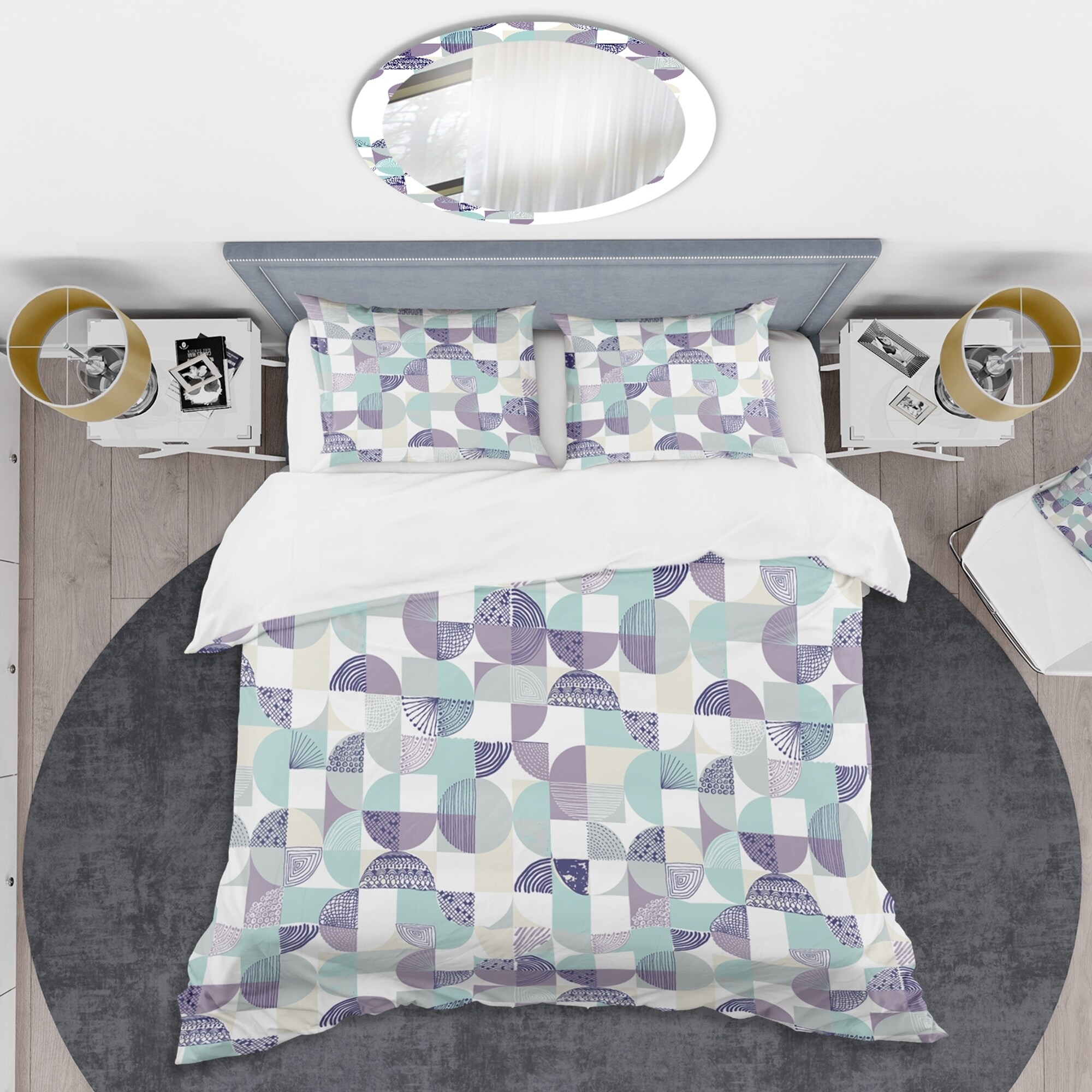 Designart 'Retro Geometric Design IV' Mid-Century Duvet - Picture 8 of 10