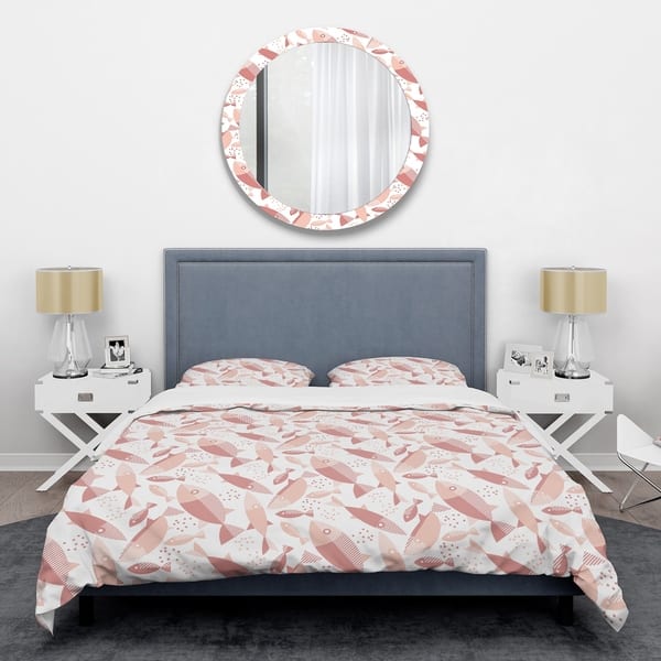 Porch & Den Del Monte Pink Fishe Pattern Mid-Century Duvet Cover Set ...