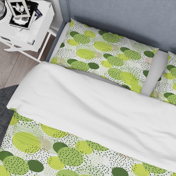 Designart Circular Abstract Retro Geometric X Mid Century Duvet Cover Set On Sale Overstock 28490423