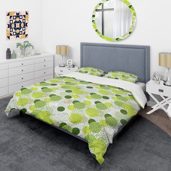 Designart Circular Abstract Retro Geometric X Mid Century Duvet Cover Set On Sale Overstock 28490423