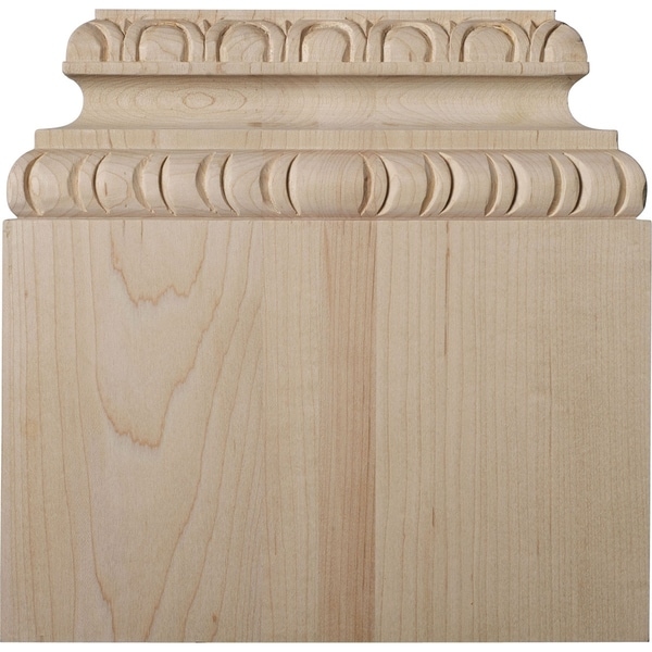 9 1/4"BW x 6 1/2" Top Width x 3 1/4"D x 9"H, Chesterfield Base Plinth, Alder