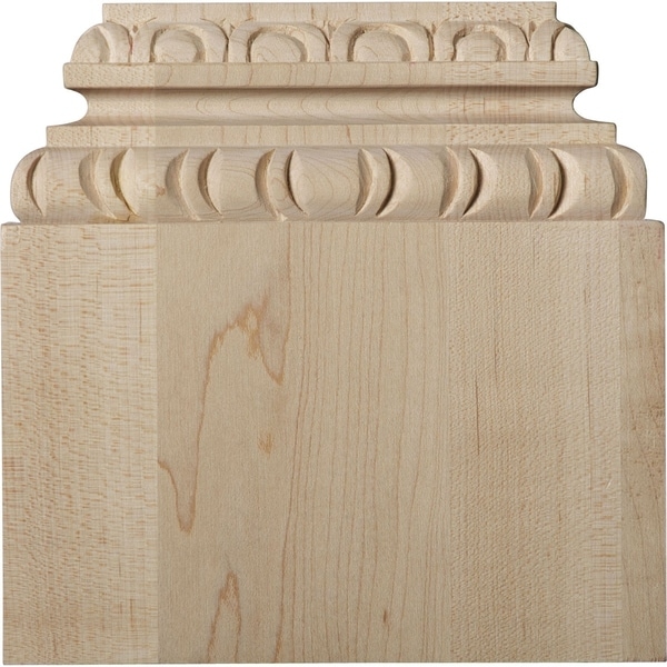 5 7/8"BW x 4 1/8" Top Width x 2"D x 6"H, Chesterfield Base Plinth, Cherry