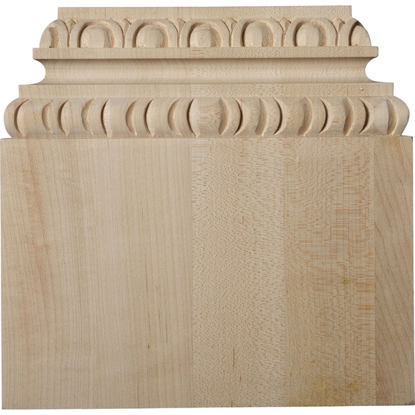 8"BW x 5 7/8" Top Width x 2 3/8"D x 7 7/8"H, Chesterfield Base Plinth, Maple