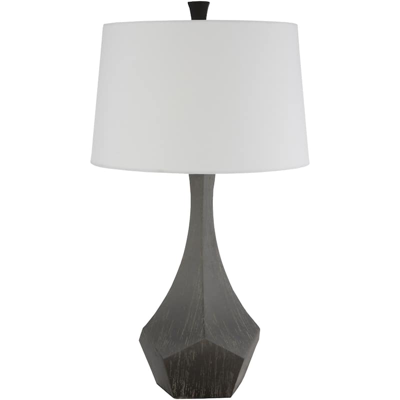 Hera Modern Geometric 28-inch Table Lamp - 16" x 16" x 28" - Charcoal