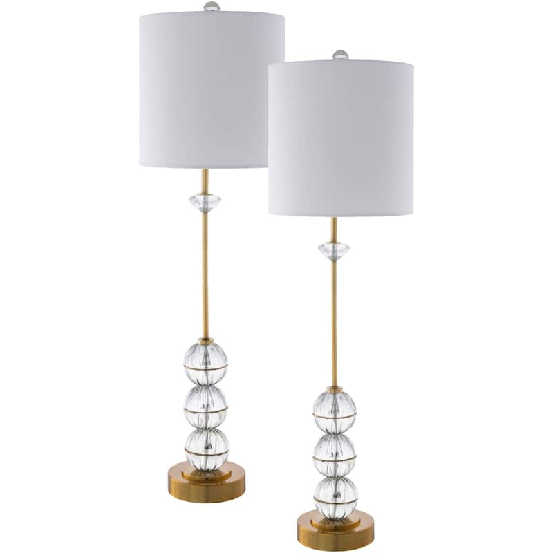 Albach Crystal Buffet Table Lamp (Set of Two) - 10" x 10" x 34"