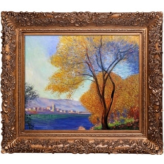 Seen from The Marsh with Florentine Gold Framed Oil Painting overstockArt Poplars on The Banks of The River Epte 31 x 27, Seen from The Marsh with Florentine Gold Framed Oil Painting overstockArt Poplars on The Banks of The River Epte 31 x 27,