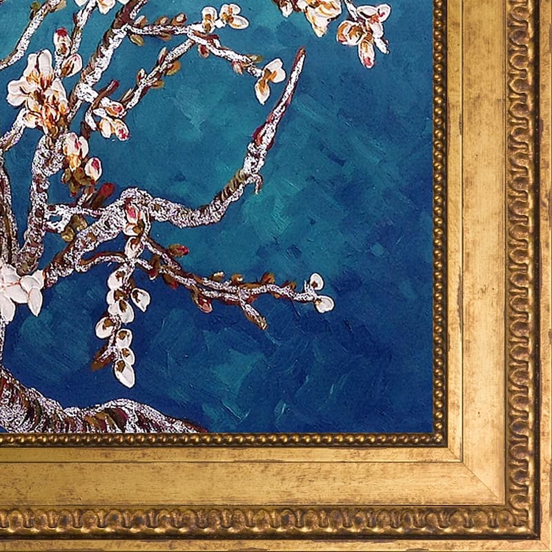 La Pastiche Branches of an Almond Tree by Vincent Van Gogh with Gold Versailles King Frame Oil Painting Wall Art, 30" x 26"